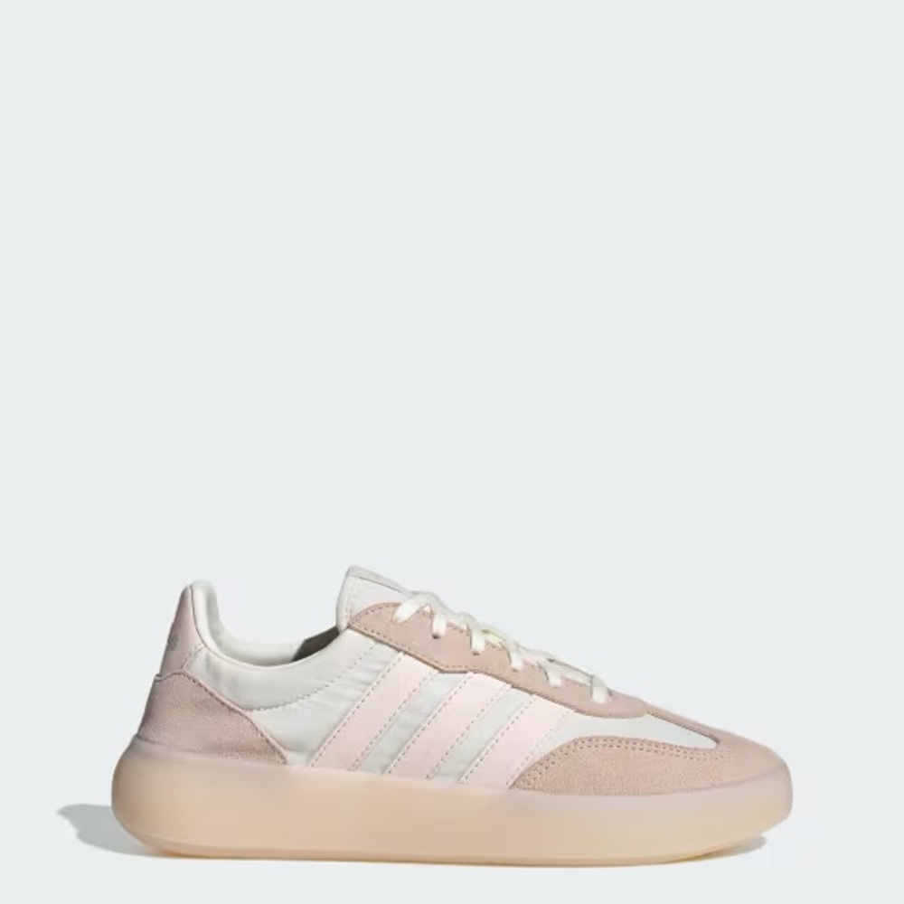 adidas Women's Soft Pink and White Sneakers